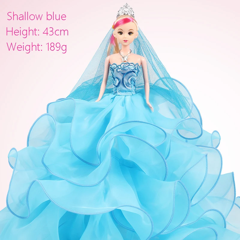 Кукла Мода Dressup куклы набор Подарочная коробка игрушка Мода Принцесса bjd куклы аксессуары для девочек набор мечты подарок кукла Барби - Цвет: blue