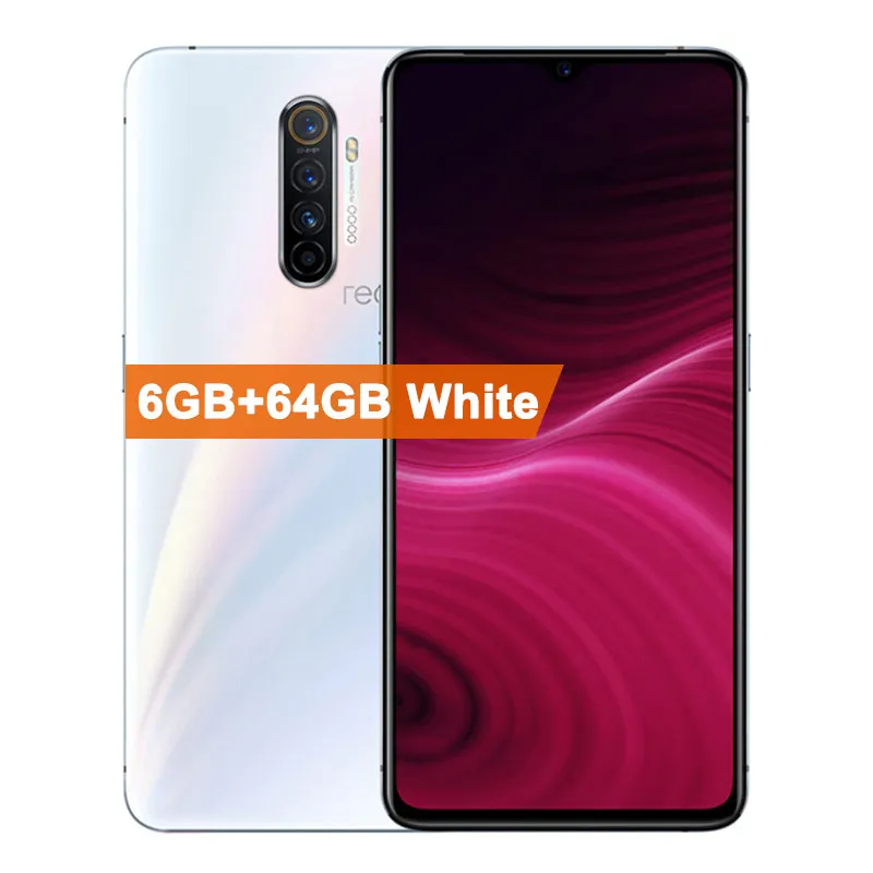6G 64G White Мобильный телефон realme X2 Pro 6," Snapdragon 855 Plus NFC 6 ГБ ОЗУ 64 Гб ПЗУ 64 мп камера 50 Вт Супер VOOC FastCharge мобильный телефон - Цвет: 6G 64G White