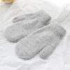 Women Winter Thick Knitted Cashmere Double Layer Plush Wool Knit Warm Mittens Female Cute Full Fingers Gloves L80 ► Photo 1/6