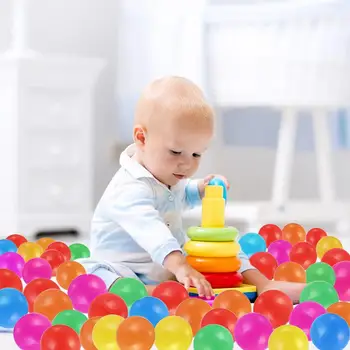 

100 pcs/lot Eco-Friendly Colorful Ball Soft Plastic Ocean Ball Funny Baby Kid Swim Pit Toy Water Pool Ocean Wave Ball Dia 4cm