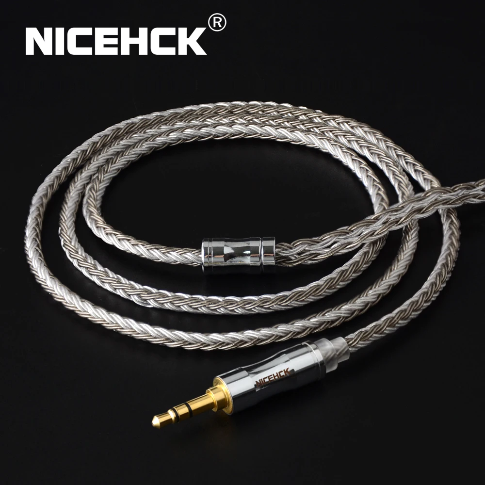 NICEHCK C16-4 16 Core посеребренный кабель 3,5/2,5/4,4 мм разъем MMCX/2Pin/NX7/QDC разъем для TRNV90 KZZSX TFZ QDC NX7/DB3 BL-03