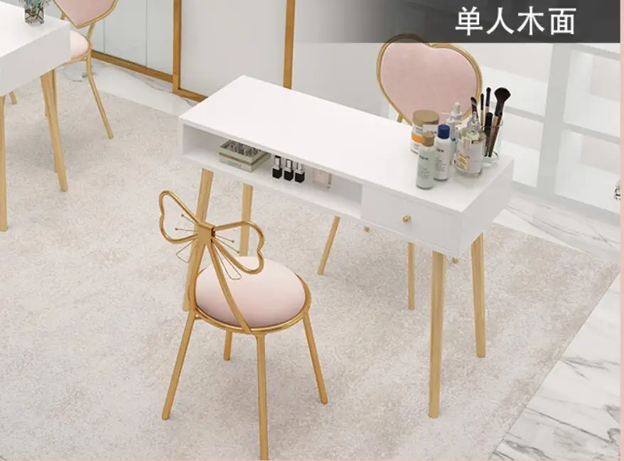 Manicure table and chair set combination Nordic net red single double double layer manicure station special economic ins