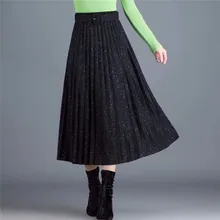 Модная шикарная Женская юбка, элегантная осенне-зимняя плиссированная юбка миди, женские юбки в Корейском стиле с поясом, винтажные повседневные юбки для офиса и работы