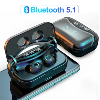

G08 Bluetooth 5.1 Earphone Touch Control Wireless Headphons HiFi IPX7 Waterproof Earbuds Headset with LED Display Charging Box