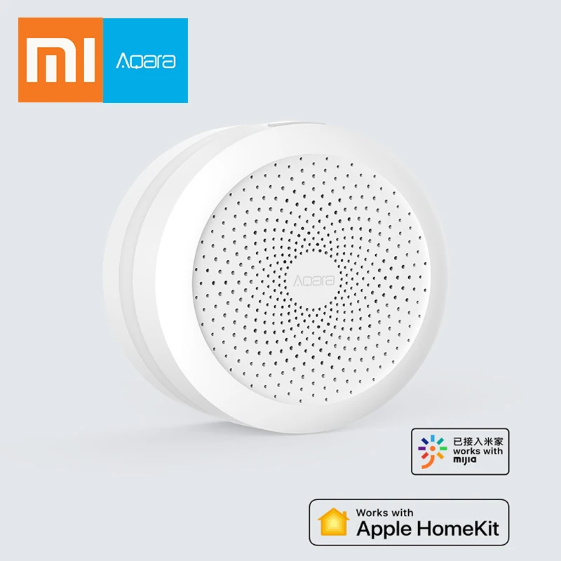

2019 Xiaomi Aqara Hub Alarm System Intelligent work with Apple Homekit Mi home App Night Light Home Smart gateway2