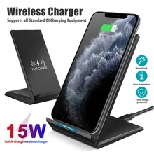 15 Вт Qi Быстрое беспроводное зарядное устройство для samsung Note 10 Plus S9 S8 huawei P30 Pro Qi Быстрое беспроводное зарядное устройство для iPhone 11 Pro