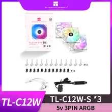 

CPU Cooler Fan Thermalright 12cm Addressable ARGB Sync White Chassis Fan Silent Desktop Computer 120mm Case Cooling Fan Kit