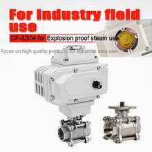 Q911F-16P SS Electric Two-Way Ball Valve 220V DN15 DN20 Electric Two-Way Ball Threaded Double Union Electric Two-Way Ball Valve
