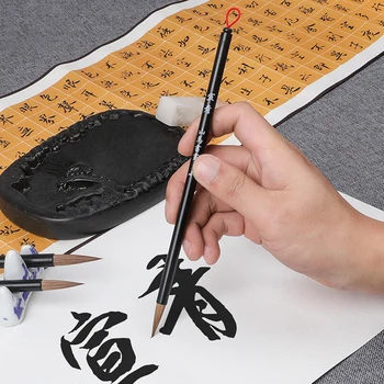 

3Pcs Ink Brush Durable Portable Practical Creative Chinese Calligraphy Brushes Painting Brushes Horse Hair Pen for Beginners