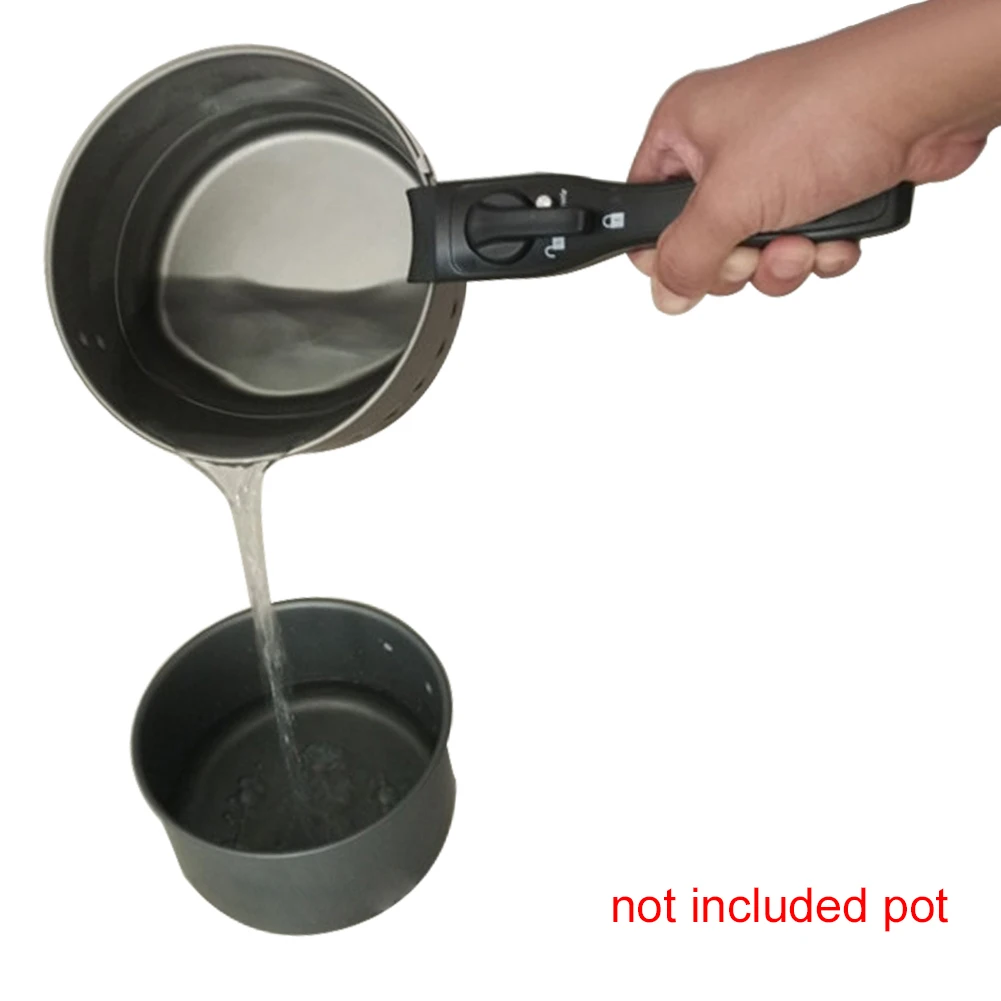

Black Replacement Removable Handle for Pan Pot Cookware Handle Universal Pan Detachable Anti-Scalding