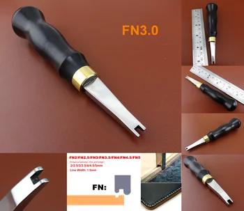

1pc 3mm Leather Craft FN Type Press Groove Line Creaser Edger Decorate Tool Sewing Stitching Carving Stamping Knife Cutter Awl