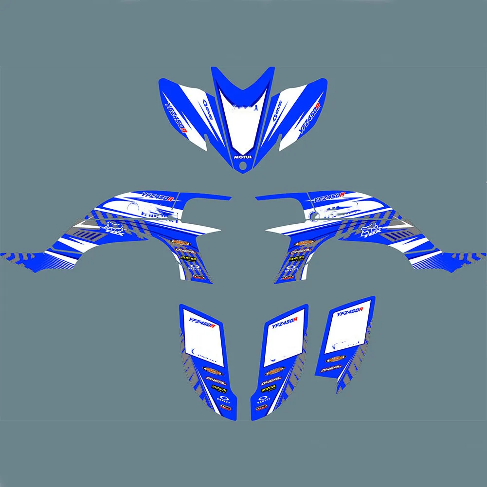 Мотоциклетная команда 3 м графика фоны наклейки Наборы для YAMAHA YFZ450R 2014 2015 2016 2017 2018