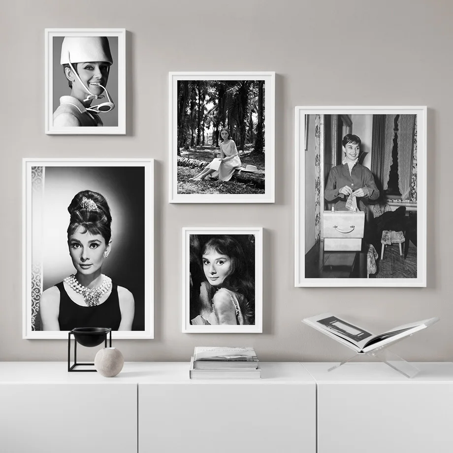 

Audrey Hepburn Portrait Wall Art Print Canvas Painting Nordic Canvas Poster And Prints Wall Pictures For Living Room Decor