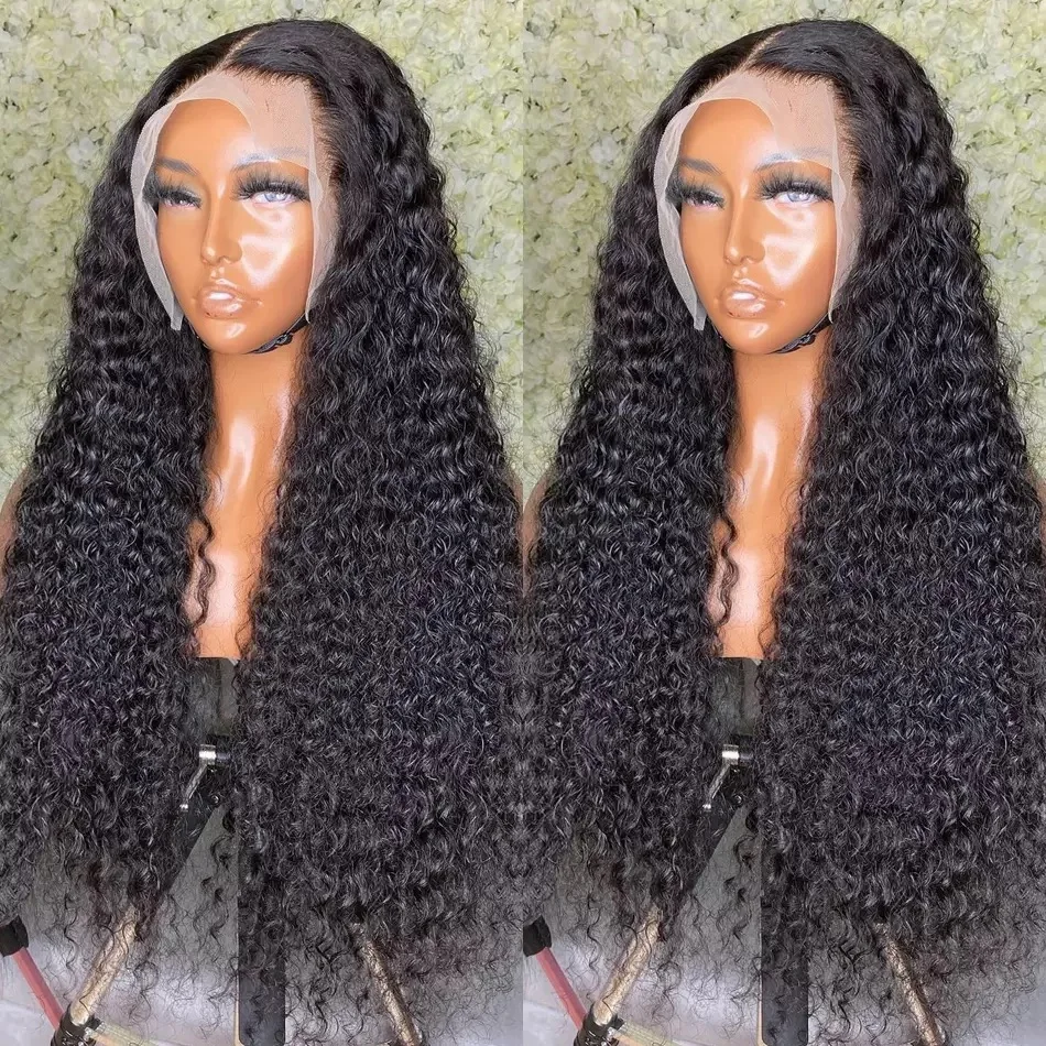 13x4 13x6 Water Wave Lace Front Wigs For Black Women Curly 360 Full Lace  Human Hair Wet And Wavy Loose Deep Wave Frontal Wig