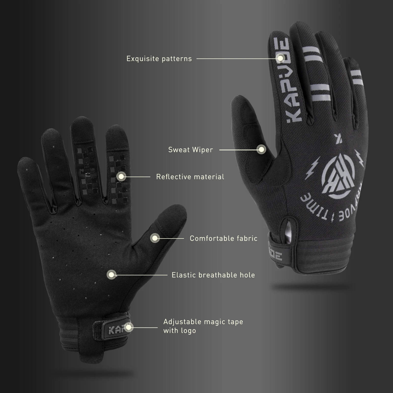 Unisex Sport New Full Finger Cycling Gloves Touchscreen