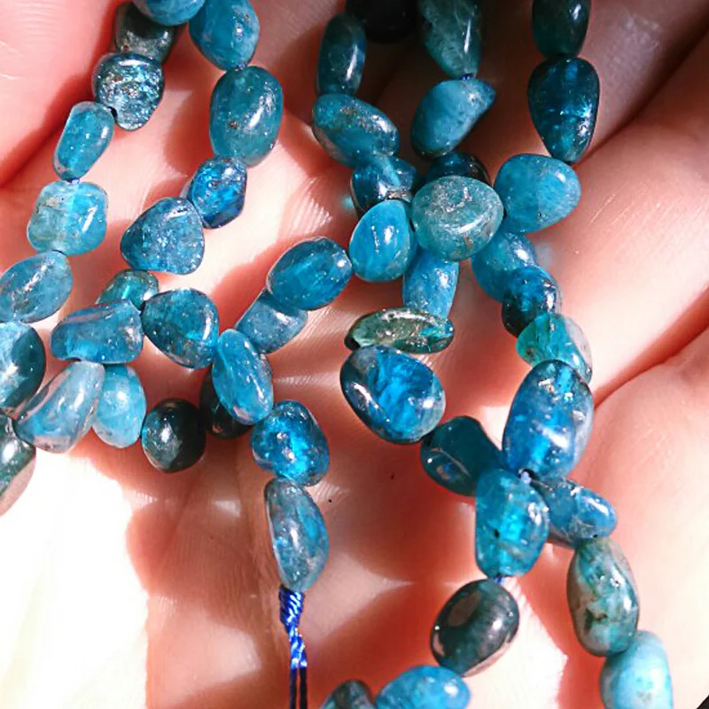 FLTMRH 6-8 мм естественный неправильной формы Синий Апатит камень бусины Свободные камень разделитель бусины для самостоятельного изготовления ювелирных изделий браслет
