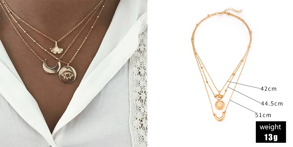 24 Styles Bohemian Multi Layer Pendant Necklaces For Women Fashion Golden Geometric Charm Chains Necklace Jewelry Wholesale 23 24 Styles Bohemian Multi Layer Pendant Necklaces For Women Fashion Golden Geometric Charm Chains Necklace Jewelry Wholesale