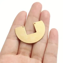 

10Pcs/set Fashion 37*25MM Charm Brass Double Hole Necklace Pendants Large Geometric Charms Handmade Jewelry Making Findings