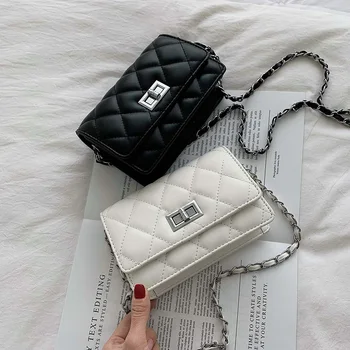 

Scrub Leather Contrast Color Crossbody Bags For Women 2020 Chain Messenger Shoulder Bag Ladies Purses and Handbags Cross Body