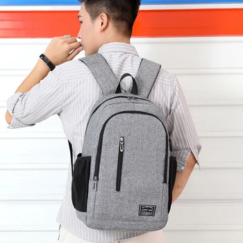 

SHUJIN Male Backpack Laptop Notebook Rucksack Travel Backpack Large Capacity Business Schoolbags USB Charge College Bags
