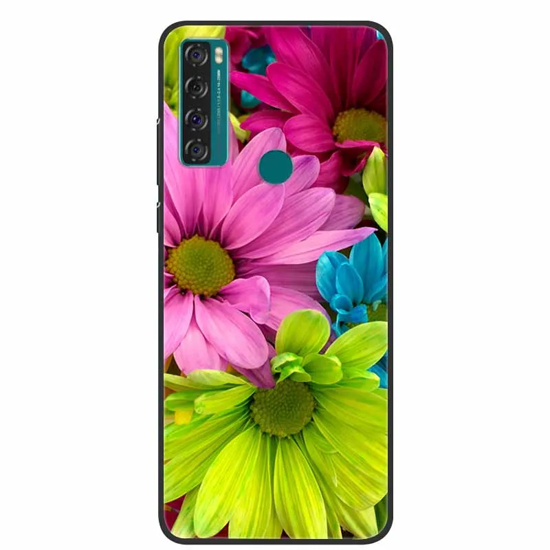 Soft TPU Silicone Phone Cover with Artistic Paint Design - Compatible with TCL 20 Series