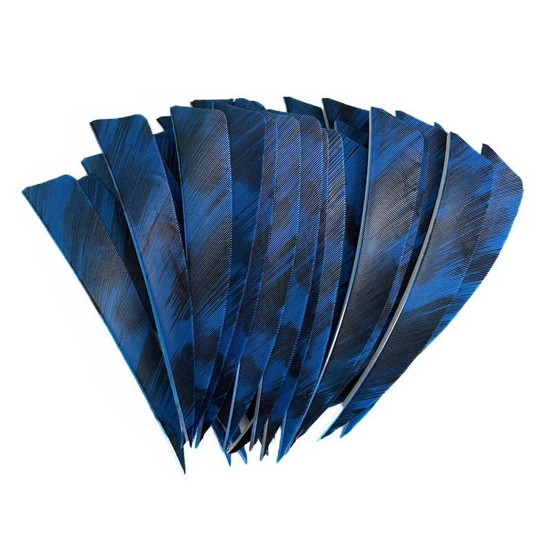 50pcs 3/4/5inch Archery Arrow Feather Fletching Ink Painting High Quality Real Archery Fletches Bow And Arrow Accessories 6