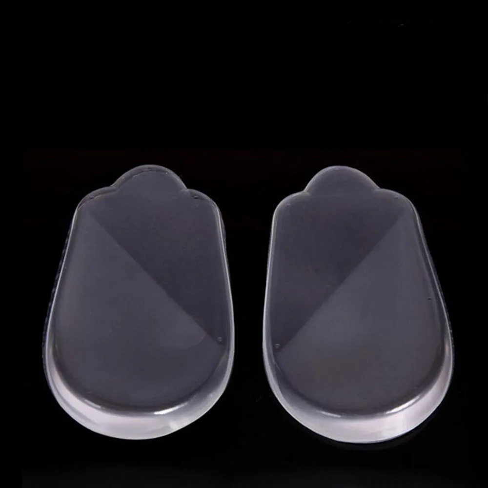 Силиконовые стельки пятки Подушечка Для ортопедических O/X ног Calcaneal боли Шпоры ортопедические, для ступней уход пятки чашки обувные вкладыши - Цвет: S