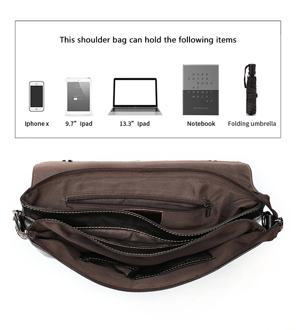 Маленький мужской портфель, деловая сумка на плечо, натуральная кожа, кожаная сумка для ноутбука, сумка-мессенджер, Bolso Hombre Bolsa Masculina Sac