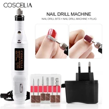 Профессиональный электрический Фрезер для маникюра COSCELIA, фрезер для пилочки для ногтей, фрезы для маникюра