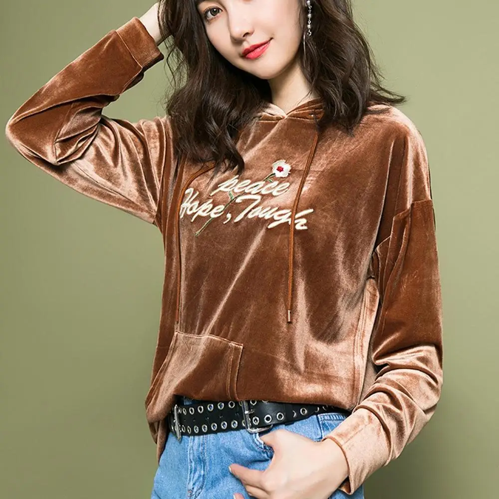 2019 Ilkbahar Sonbahar Harajuku Ceket Moda Kad n Hoodie st Mektup 