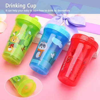 

Training Drinking Cup 300ml New Fox Bunny Children Baby Infant Leak Proof Cup