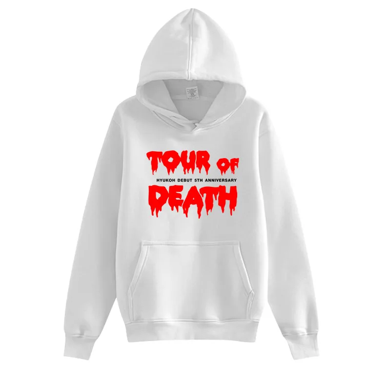Новое поступление, kpop hyukoh tour of death concert, толстовки с принтом, унисекс, модный флисовый/тонкий пуловер, толстовка - Цвет: thin