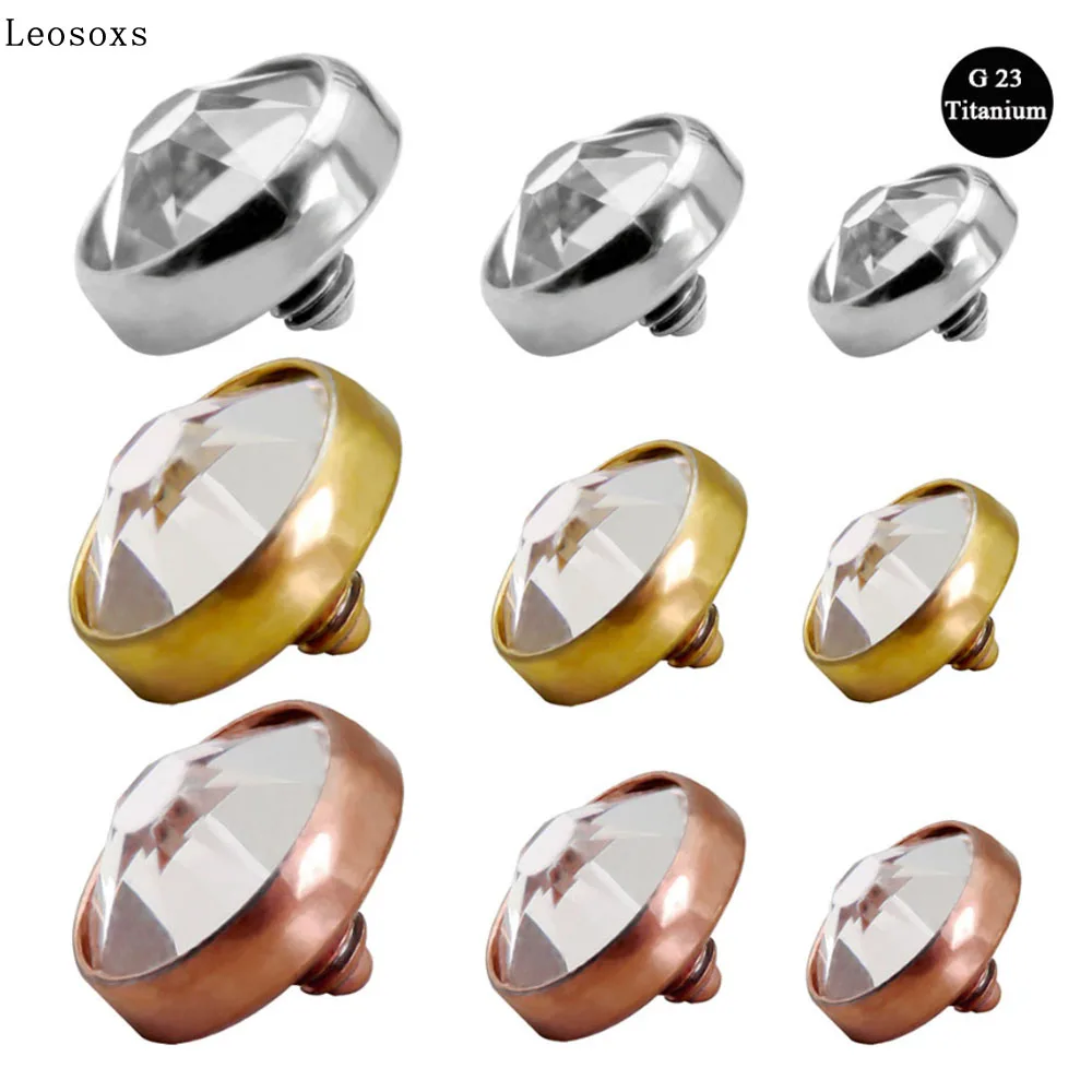 

Leosoxs 2 piece Nose nail G23 pure titanium skin nail skin graft nail European and American popular piercing jewelry explosion