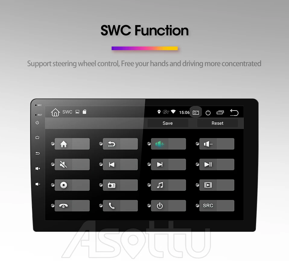 Clearance Asottu 10.1 inch  PX30 android 9.0 car dvd gps navigation radio video player universal radio car universal multimedia 1 din 13