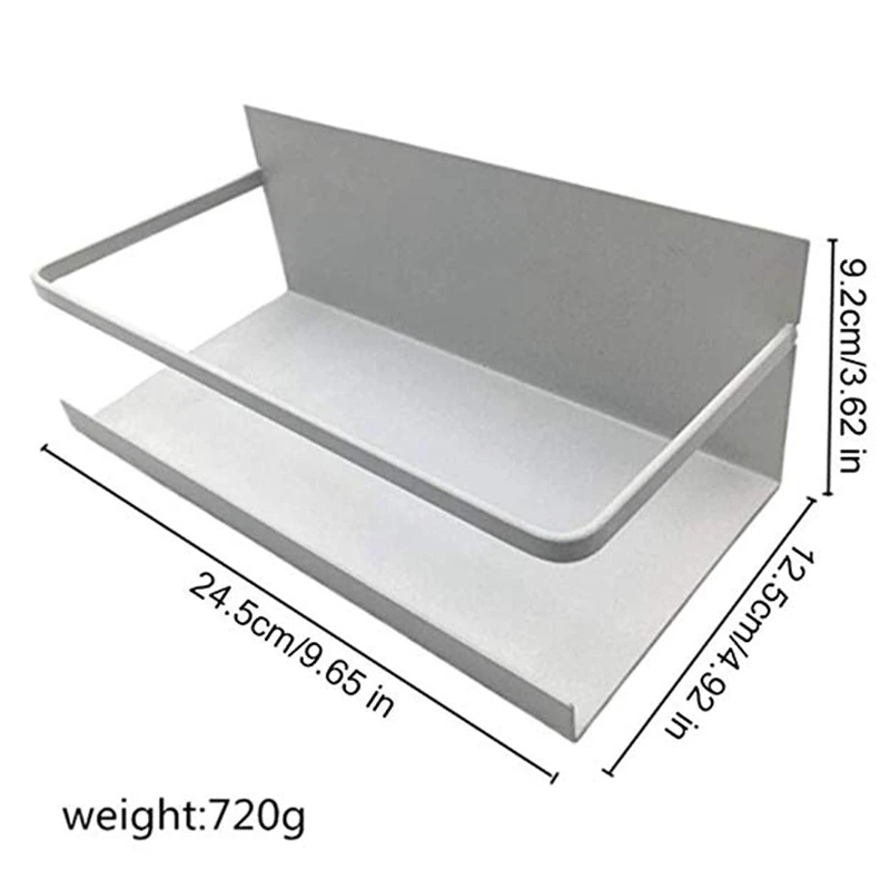

Magnetic Absorption Storage Rack,Refrigerator Magnetic Organizer Rack,Magnetic Storage Rack,Spice Rack Great For Kitchen Black