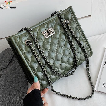 

DORANMI Diamond Lattice Totes Bags For Women 2019 Luxury Brand Designed Leather Handbag Female Shoulder Bags Female Totes CBB382