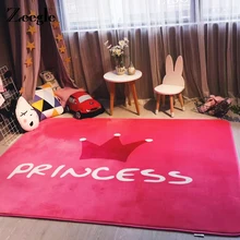 Zeegle фланелевый ковер для гостиной, большой размер, Розовый ковер с рисунком принцессы для детской комнаты, нескользящий ковер для детской комнаты