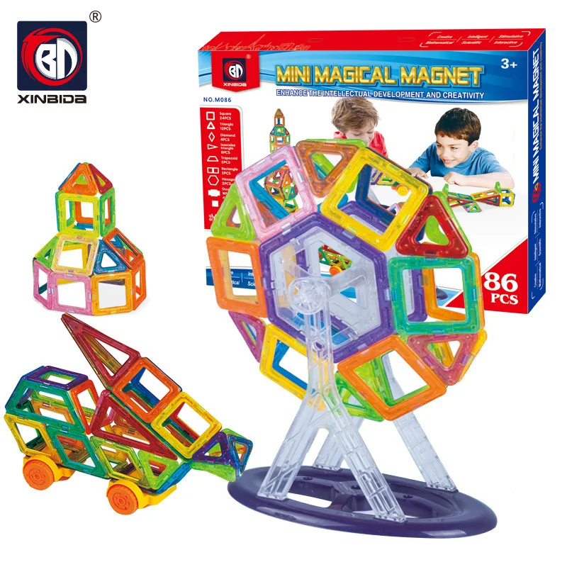 

BD M086 Mini Magnetic Sheet English Set Export Children'S Educational Assembled Building Piece