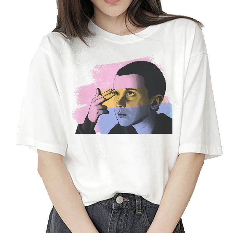 7349 Странные вещи 3 футболка Eleven женская новая футболка хип-хоп 90s Готическая женская одежда femme уличная кавайная перевернутая вверх дном - Цвет: 7349