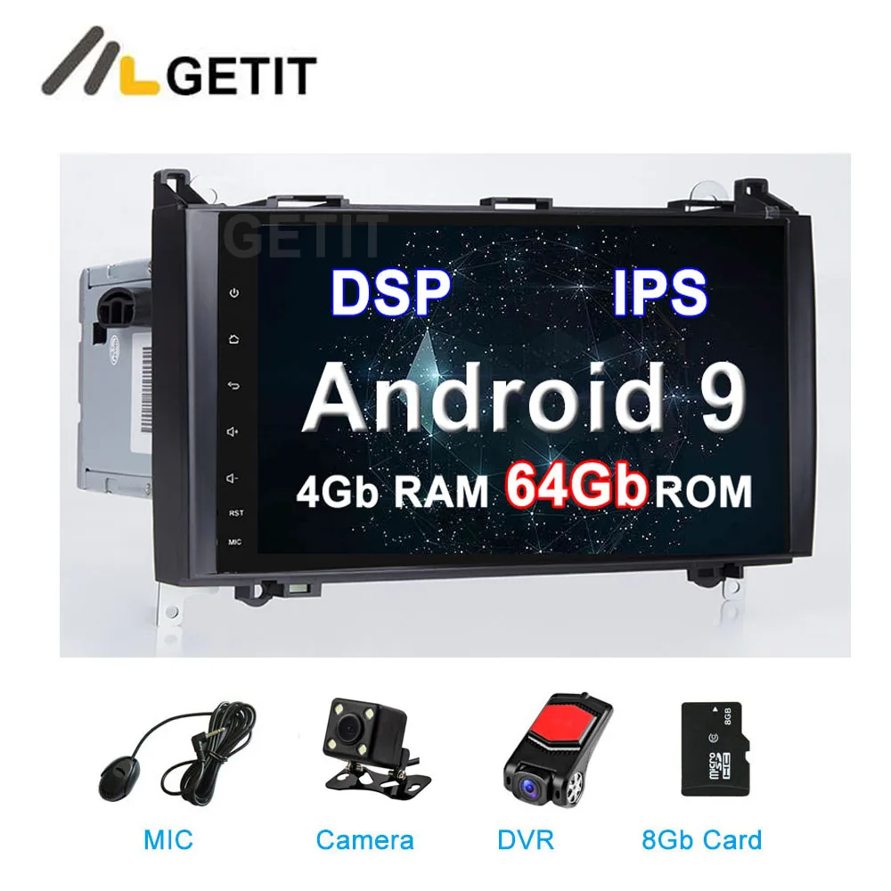 

Android 9 Car Radio Stereo GPS Head unit for Mercedes Benz B200 W169 W245 Viano Vito W639 Sprinter W906 VW Crafter