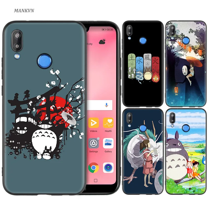 

Silicone Cases Cover for Huawei P30 P20 P10 P9 Mate 10 20 Lite 2017 Note 5 5i Pro P Smart Plus 2019 Shell Studio Ghibli Totoro