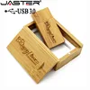 JASTER USB 3.0 en bois usb + boîte en bois clé usb clé USB 4GB 8GB 16GB 32GB 64GB cadeau de photographie de mariage logo personnalisé gratuit ► Photo 2/6