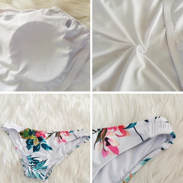 2022 Long Sleeve Swimsuit Floral Print Bikini Bathing Suit Women Biquini Tankini Set Two-Piece Suits Swimwear Female Bikinis 5