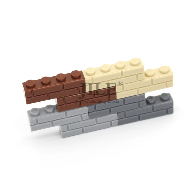 Moc Brick Modified 1x4 with Masonry Profile Street View Military Wall 15533 DIY Building Blocks Compatible Assembles Particles
