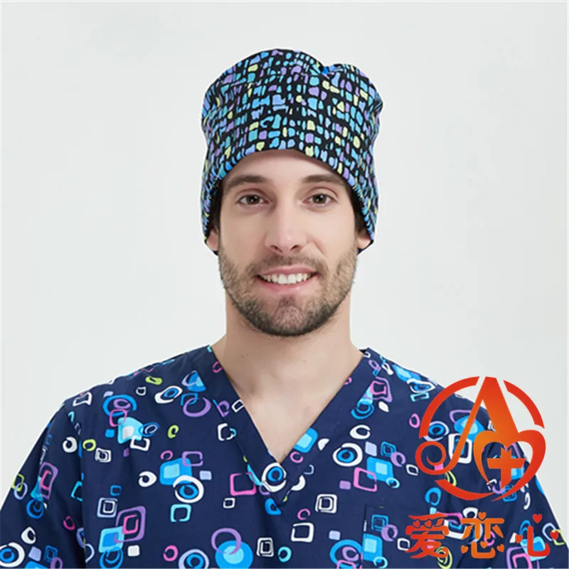 Новое поступление, Coroa Dotado, повседневная женская шапка с принтом Skullies& Beanies, Женская хлопковая Милая шляпа, хирургическая Кепка s, скраб - Цвет: 21