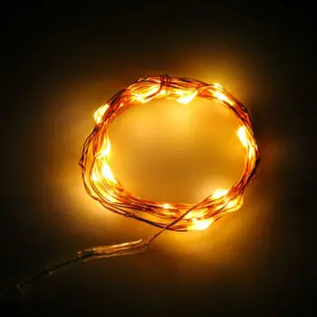 

2M 20LEDS Fairy Lights 20 Micro Starry Light Button Battery Operated Silver String for Christmas Wedding Party Decoration