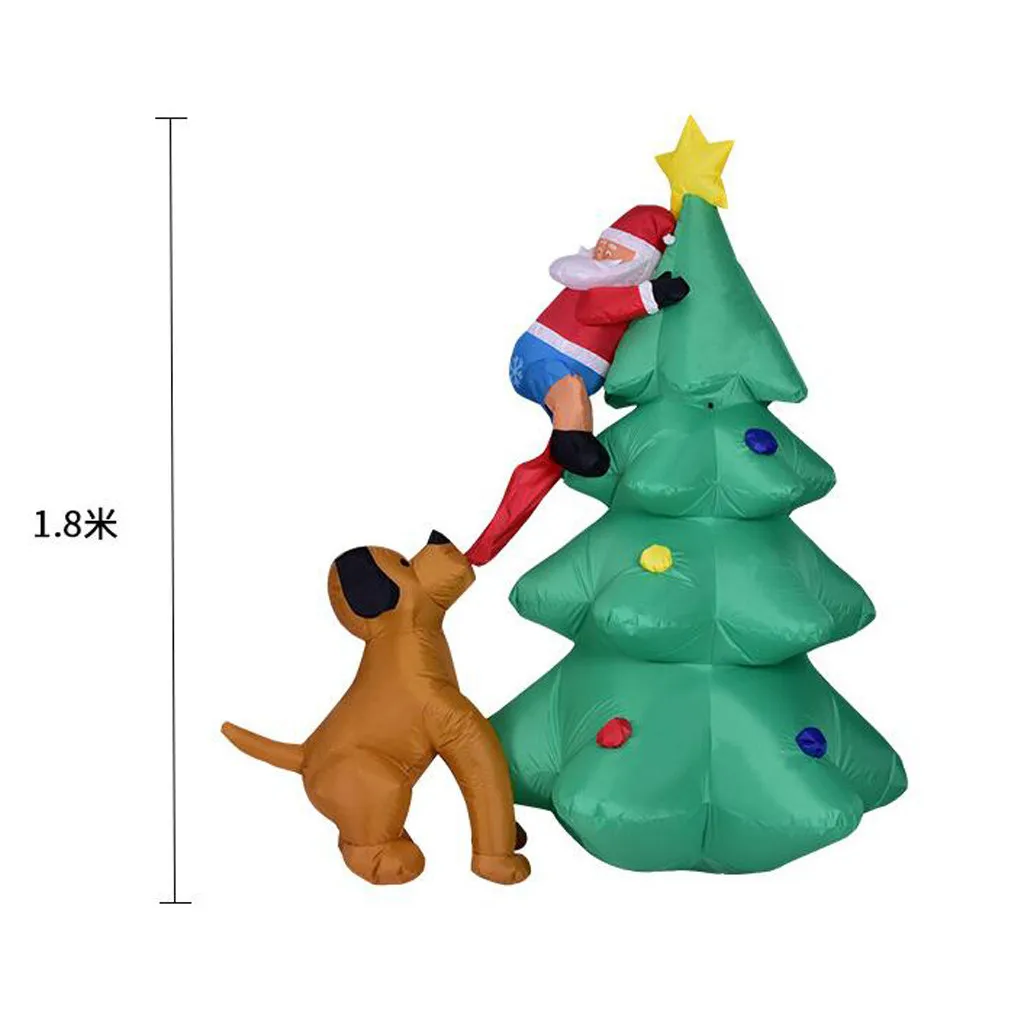 1.8m Xmas Tree Inflatable mode Ornament Merry Christmas Party Decoration Home Courtyard Ornament 3D Christmas Tree Doll A301010