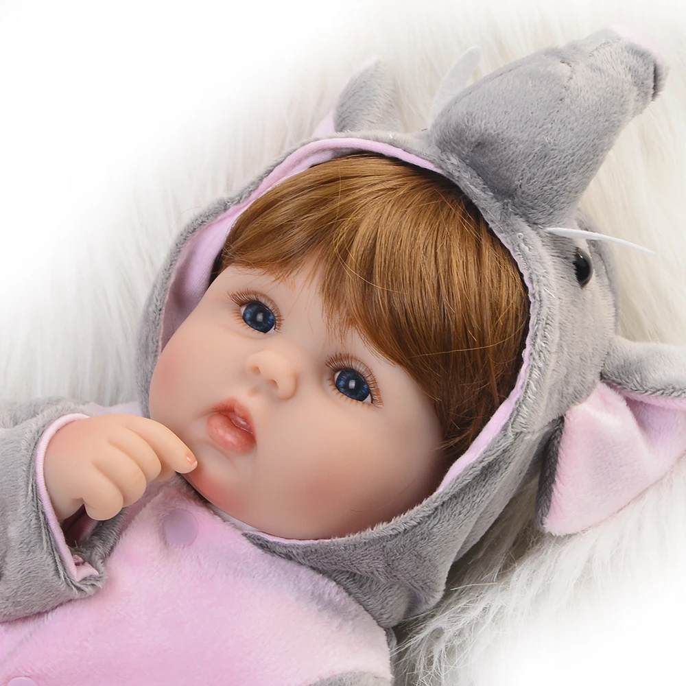 Косплей Слон Reborn baby Dolls DIY Toys 16 дюймов Реалистичная силиконовая кукла для