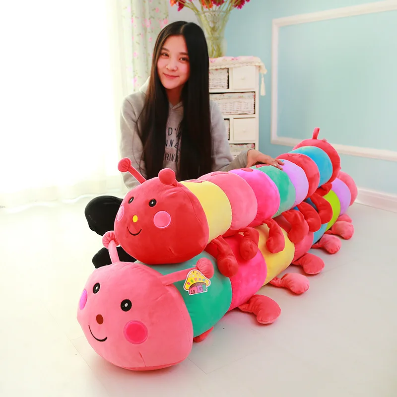 

New Style Hot Sales Colorful Caterpillar Doll Cute Plush Cartoon Pajama Pillow Millipedes Plush Toys