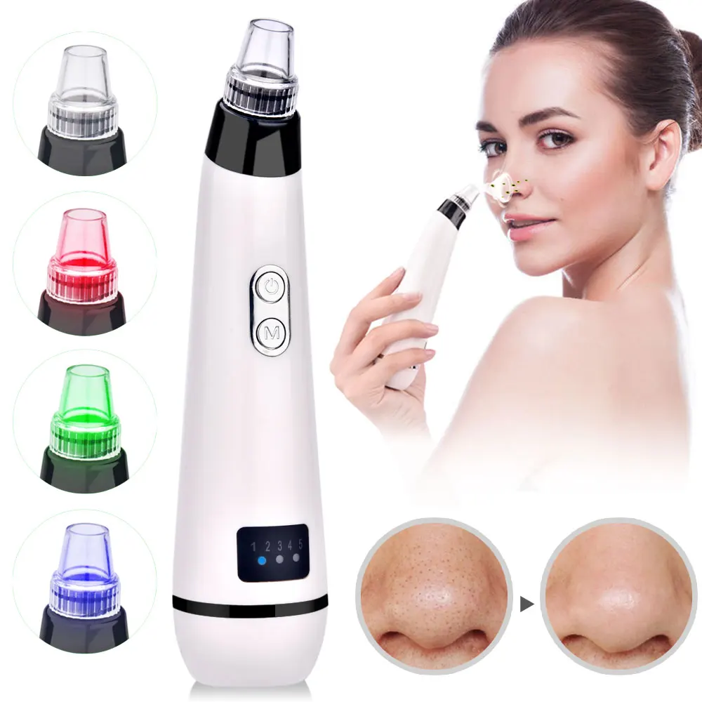 

Blackhead Remover Face Deep Pore Cleaner Vacuum Suction Facial SPA Diamond Acne Pimple Removal Beauty Care Tool Skin Care